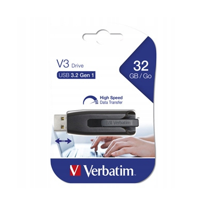 Verbatim USB flash disk, USB 3.0, 32GB, V3, Store N Go, czarny USB A 49173