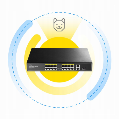CUDY Przełącznik FS1018PS1 16xFE PoE+ 200W 1xSFP Sklep KOZIENICE RADOM