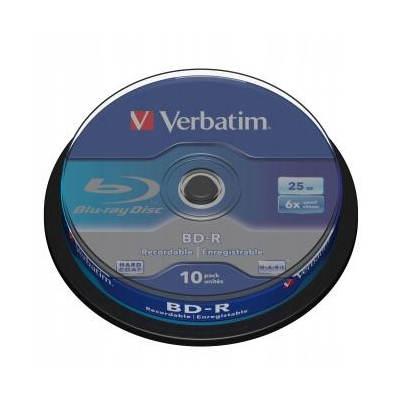 Verbatim BD-R Single Layer 25GB cake box 43742 6x 10-pack, do archiwizacji
