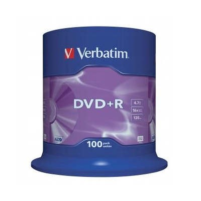 Verbatim DVD+R Matt Silver 4.7GB 16x spindle 100-pack 12cm do archiwizacji