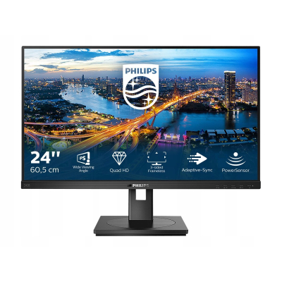 PHILIPS Monitor 245B1 23.8''IPS DVI HDMI DP Pivot 2560 x 1440 (QHD) Sklep KOZIENICE RADOM