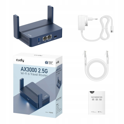 CUDY Router TR3000 VPN Travel AX3000