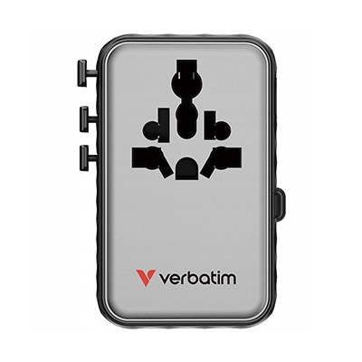 Verbatim Adapter podróżny ChargeNTravel USB-C USB-A czarna 100 W 30191