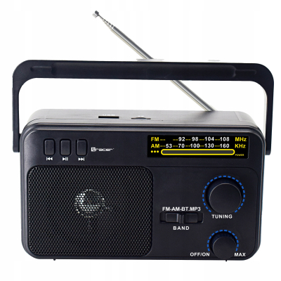 TRACER RADIO FM AM PRZENOŚNE BLUETOOTH USB AUX SIECIOWE ANTENA TRARAD47775