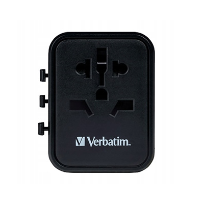Verbatim Adapter podróżny World-to-World UTA-01 USB-A, czarny, 12 W