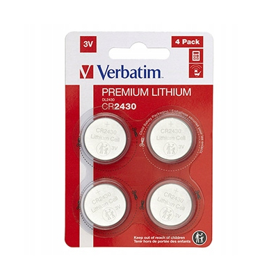 Verbatim Jednorazowa litowa baterie CR2430, 4-pack