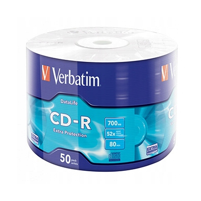 Verbatim CD-R Extra Protection 50-pack 700MB 52x 80min. 12cm wrap