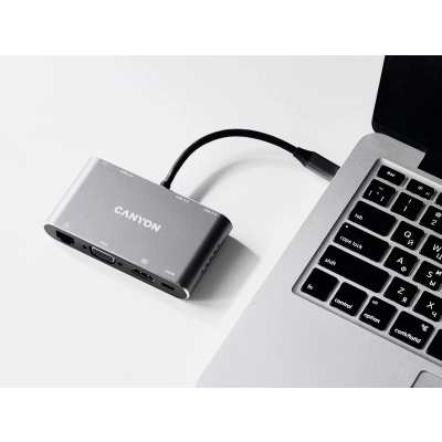 CANYON HUB DS-14 8 w 1 4k USB-C Szary