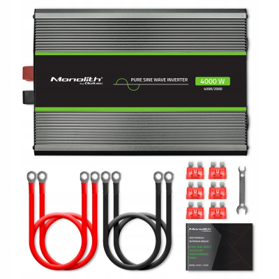 Qoltec Przetwornica napięcia Monolith 2000W 4000W 12V/230V Czysty Sinus