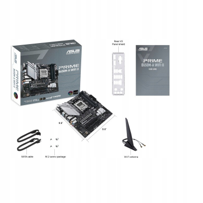 ASUS Płyta główna Prime B650M-A WIFI II AM5 4DDR5 HDMI/DP mATX
