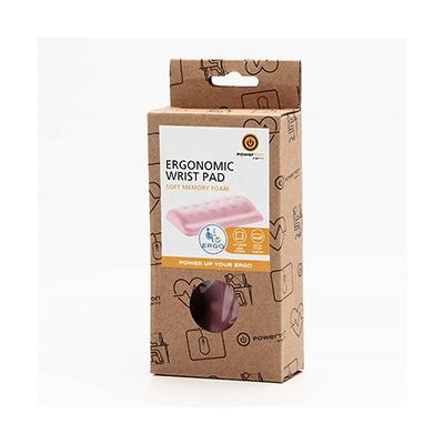 Powerton ERGO PASTEL EDITION Podkładka pod nadgarstek pianka memory, różowa
