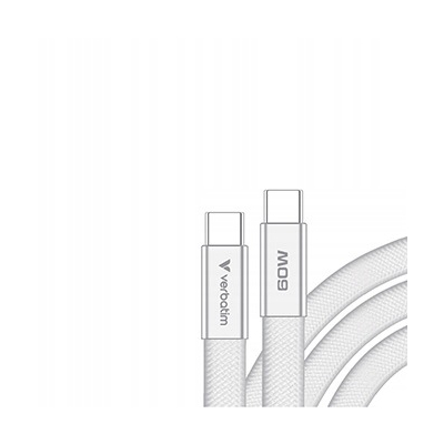 Verbatim USB-C kabel SoftTouch USB C - USB C 60W 1.2m Biały box 30274