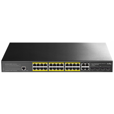 CUDY GS2028PS4-300W przełącznik sieciowy 24-port. Gigabit PoE+ zarządzalny