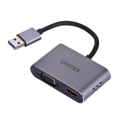 Unitek Adapter USB na HDMI i VGA, FullHD