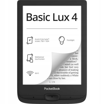 Czytnik PocketBook Basic Lux 4 PB618-P-WW 8GB 6 cali czarny SKLEP KOZIENICE RADOM