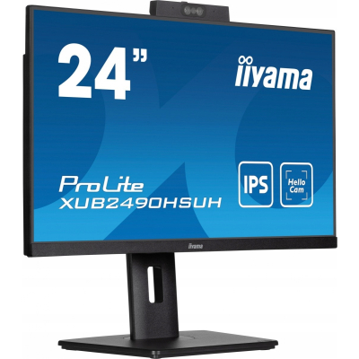 IIYAMA Monitor 24 cale XUB2490HSUH-B1 IPS FHD CAMERA MIC HDMI DP USB 100Hz FHD 1920 x 1080 Sklep KOZIENICE RADOM