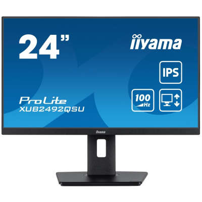 IIYAMA Monitor 23.8 cala ProLite XUB2492QSU-B1 IPS QHD 100Hz HDMI DP PIVOT