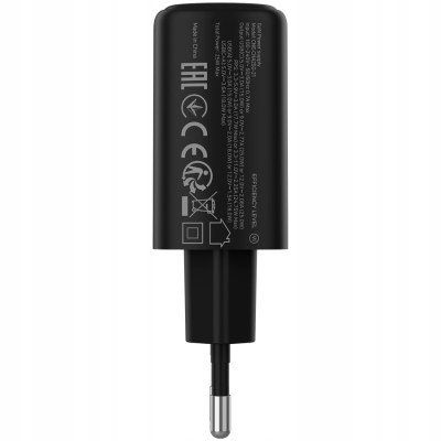 Canyon OnCharge 250 ładowarka sieciowa USB C PD 25W + USB A QC 25W (czarna)