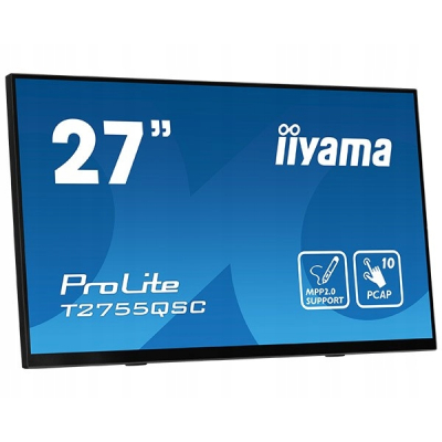 IIYAMA Monitor 27 cali T2755QSC-B1 Dotyk USB HDMI IPS QHD