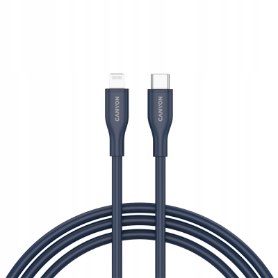 CANYON Kabel CLNM60 C-L 60W MFI 1m Silikonowy Niebieski
