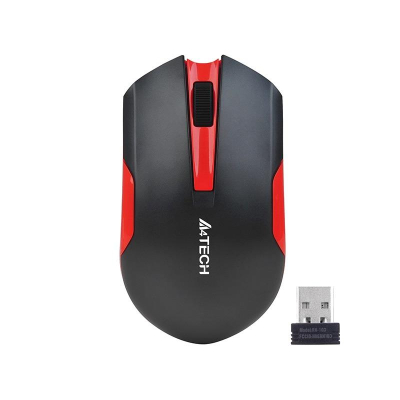 A4Tech Mysz bezprzewodowa G3-200N-1 Black+Red sensor optyczny A4TMYS46038