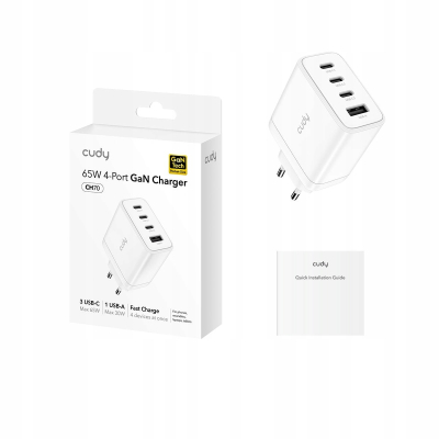 CUDY Ładowarka CH70_EU 65 W z 4 portami