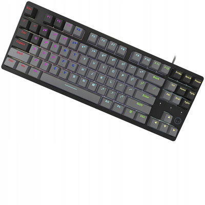 LORGAR Klawiatura Gamingowa Przewodowa Azar 514, mechaniczna, RGB, Czarna