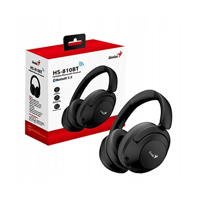 Genius HS-810BT słuchawki z mikrofonem, czarna, bluetooth