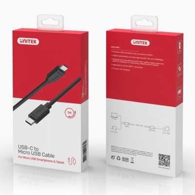 Unitek przewód USB Typ-C do microUSB 1M