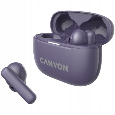 CANYON Słuchawki dokanałowe OnGo 10 ANC i ENC Fioletowe
