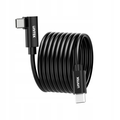 Unitek światłowodowy kabel VR Link Pro USB-C do C 5Gps 60W 5m czarny