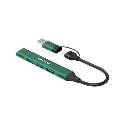 CANYON HUB DS-02 4 w 1 USB-A/C Zielony