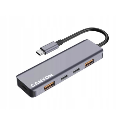 CANYON HUB DS-18 5 w 1 USB-C Szary