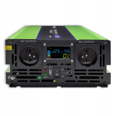 Qoltec Przetwornica Monolith ładowanie baterii UPS 3000W 6000W 12V/230V |Cz