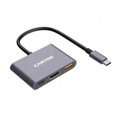 CANYON HUB DS-4 3 w 1 USB-C Szary