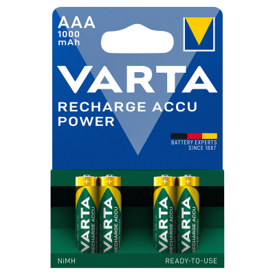 VARTA AKUMULATORY R3 1000 mAh RECHARGE ACCU POWER 4szt