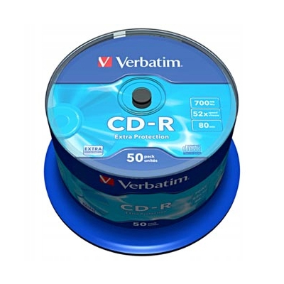 Verbatim CD-R Extra Protection 50-pack 700MB 52x 80min. 12cm spindle