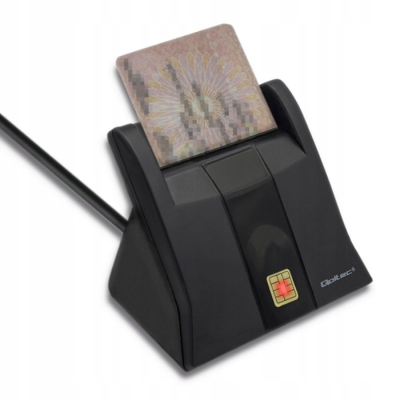Qoltec Inteligentny czytnik chipowych kart SCR-0643 USB 2.0 +USB-C