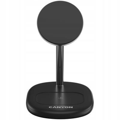 Canyon WCS-205 - ładowarka bezprzewodowa 2-w-1 Qi2 15 W Czarna