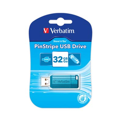 Verbatim USB flash disk USB 2.0 32GB PinStripe Store N Go niebieski USB A
