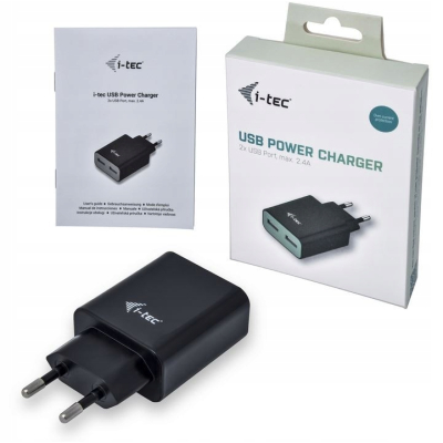 i-tec USB Power Charger 2 port 2.4A czarny 2x USB