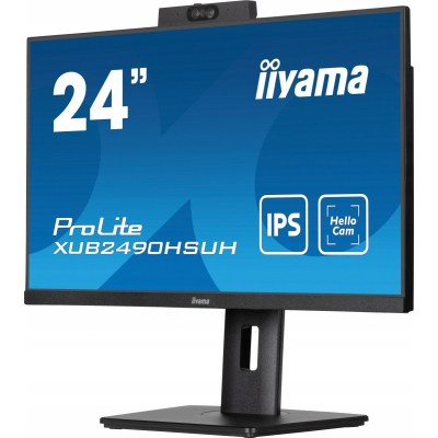 IIYAMA Monitor 24 cale XUB2490HSUH-B1 IPS FHD CAMERA MIC HDMI DP USB 100Hz FHD 1920 x 1080 Sklep KOZIENICE RADOM