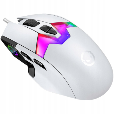 LORGAR Mysz Gamingowa Pro MSP80, 8000 Hz, Biała