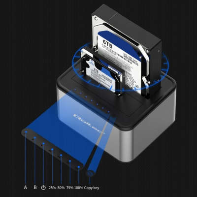 Qoltec Stacja dokująca dysków 2xHDD/SSD 2.5