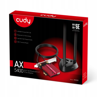 CUDY Karta sieciowa WE4000 WiFi AX5400 PCI-E SKLEP KOZIENICE RADOM