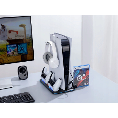 CANYON Podstawka CS-5 RGB PS5 Ładowanie + Chłodzenie Czarna
