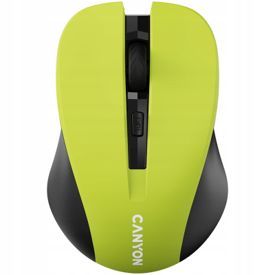 Canyon MW-1- bezprzewodowa mysz optyczna 2.4 GHz, 4 przyciski (żółta)