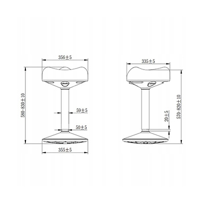 Powerton ERGO BALANC Ergonomiczne krzesło biurowe, czarna