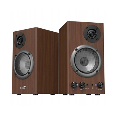 Genius głośniki SP-HF 500B, 2.0, 16W, brązowy regulacja głośności drewniane