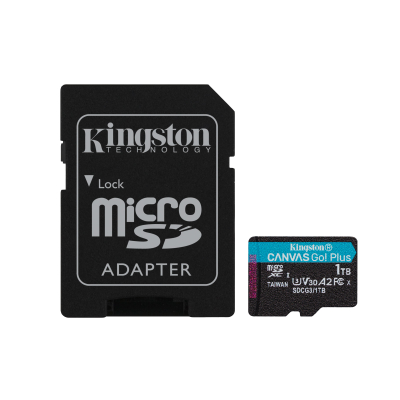 Kingston Karta microSD 1TB Canvas Go Plus 170/90MB/s Adapter